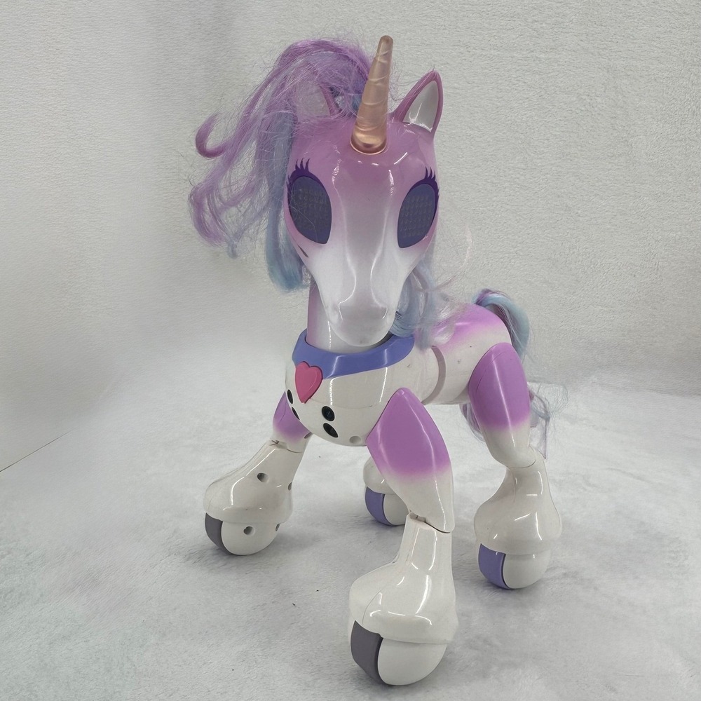 Spin Master Zoomer Enchanted Unicorn Interactive Robot Toy Purple Lights/Sounds